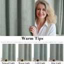 H.VERSAILTEX 100% Blackout Curtains for Bedroom Thermal Insulated Linen Textured Curtains Heat and Full Light Blocking Drapes Living Room Curtains 2 Panel Sets, Green Bay, 52x54 Inch