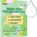 Koala Waterproof Paper for Laser Printer, Tearproof Printer Paper, Matte Double Sided Printable White Film 8.5x11 In 60 Sheets For Printing Backpacking Maps