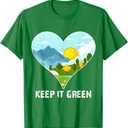 Keep it Green Save the Planet Earth Day 2021 Gift Idea T-Shirt, Size: S(Kid: 7-8Y)