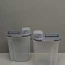 TBMax Airtight Rice Container 10 Lbs, Cereal Dispenser, Pet Cat Dog Food Storage Container, Plastic Kitchen Pantry Food Storage Holder with Cup -Dark Grey