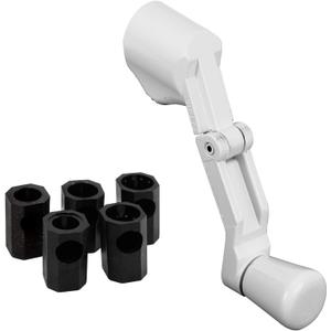 Prime-Line H 3962 Universal, Diecast, White, Folding Crank Handle for Casement Windows (Single Pack)