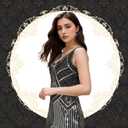 FEPITO 1920s Flapper Dresses for Women, Fringed Sequin Great Gatsby Dress for Women with 20s Accessories, Roaring 20s Costume (Black)