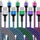 iPhone Charger [5Pack/6ft], Long Braided Lightning Cables, Fast Charging Power Adapter Cargador Cords for iPhone 14/13/12 Pro Max/12Pro/11 Pro Max/SE/XS/XR/8/7/6S Plus, iPad mini Air Pod Color Wire