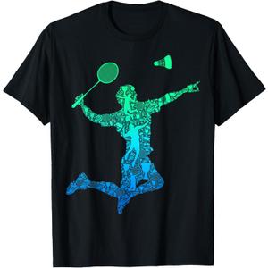Badminton Player Shuttlecock Boys Kids Men Youth T-Shirt,Small