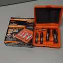 HORUSDY 5-Piece NPT Pipe Tap Kit with Heavy-Duty Storage Case, Premium Carbon Steel Threading Tools, 1/8"3/4" Tapered Pipe Taps for Fast, Clean & Reliable Plumbing Repairs