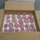 BEAHOT 22 Pack Pink Flower Vase in Bulk,Mini Vintage Glass Bud Vases for Centerpieces,Wedding Decor,Party & Home Decaration,Mother's Day (Pink)