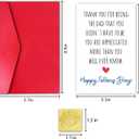 30 x Father's Day Card Gift for Stepdad, Heartfelt Bonus Dad Appreciation, Chosen Father Thank You Greeting Card