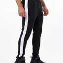 Men's Athletic Sweatpants Workout Tapered Joggers Running Gym Pants with Pockets (Black, M)