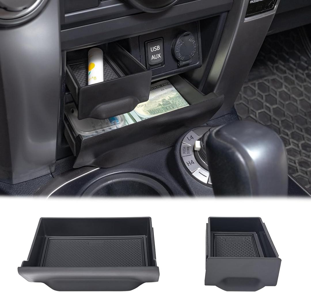 JDMCAR Storage Drawer Compatible with Toyota 4Runner Accessories 2014-2022 2023 2024 Center Console Organizer Storage Cubby Box Interior Accessories