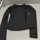 Trendy Queen Womens Long Sleeve T Shirts Fall Fashion 2026 Basic Crop Tops Going Out Outfits Y2k Clothes (Black, S)
