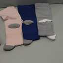 Pembrook 3 Pairs Plus Size Compression Socks Wide Calf - Bamboo Viscose Compression Socks for Women Wide Calf (4X-Large, Gray/Navy/Light Pink - 3 Pairs)