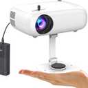 Mini HD Projector, Powerbank Powered, 10000 Lumens Portable With Tripod for Outdoor Travel Theater, Compatible With Android/iOS/Windows/TV Stick/HDMI/USB