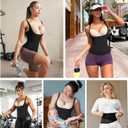 Nebility Waist Trainer for Women Corset Shapewear with Zipper Women's Waist Cincher Tank Top with Adjustable Straps (Black, M)
