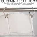 80 Pcs Plastic Curtain Hooks, Adjustable Pinch Pleat Hooks, Ratchet System Pinch Pleat Curtain Hooks for Window Curtain, Door Curtain and Shower Curtain (85mm/3.35inch)