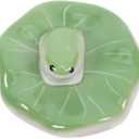 Yardwe Ceramic Floating Fish Statue Fish Tank Decor Aquarium Figurines Garden Pond Decoration Light Green 2.16 Inch Floating Aquarium Decor