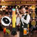 Beer Giraffe Dispenser, 100oz/3.2 qt Mimosa Tower Dispensers with Ice Tube and LED Light, 3L Tabletop Drink Tower Dispenser for Beer, Margarita, Liquor, Beverage