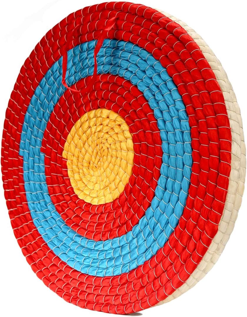 Dostyle Archery Targets Traditional Solid Straw Round Archery Target Shooting Bow Coloured Rope Target Face Three Layer for Shooting Practice