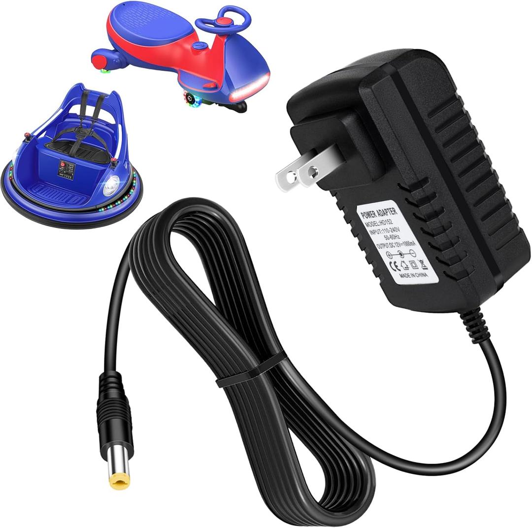 12V Charger for Kids Ride on Toys Car 12V Battery Chargers for Kidzone Bumper Car Razor Power Core Electric Wiggle Car Motorcycle Jeep Kid Trax ATV Quad Wrangler SUV 12V Universal Battery Charger