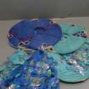 ADLKGG Blue Jellyfish Paper Lanterns, Under The Sea Party Decorations, Hanging Smile Face Jelly Fish Paper Lanterns for Mermaid Theme Party Ocean Birthday Decorations Baby Shower Classroom Decor