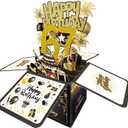 Joycard 67th Birthday Card, 67th Birthday Decorations for Women Men, Happy Birthday 3D Cards for 67 Year Old Mother Dad, Birthday Gift Box for Wife Husband