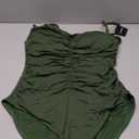 One Piece Swimsuit for Women Ruched Tummy Control Bathing Suit Push Up Slimming Swimwear, L