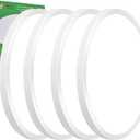 4PK 15.8 Inch LED Flush Mount Ceiling Light, 32W, 3480LM, 3000K/4000K/6000K CCT Selectable, Round Flat Panel Light Low Profile Ceiling Light Fitures for Hallway, Kitchen, Bedroom, Laundry Room (White)