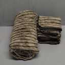 4 Piece Brown Cabana Stripe Large Bath Towels Oversized Bath Sheet Super Soft Breathable Jumbo Bathroom Towels Highly Absorbent Shower Towel Quick Dry Beach Chair Towel Spa Gym Hotel Towel Set