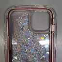 Ruky Case for iPhone 13 & iPhone 14, Full Body Glitter Liquid Case with Built-in Screen Protector Soft TPU Protective Girls Women Phone Case for iPhone 13 & iPhone 14 6.1, Gradient Pink