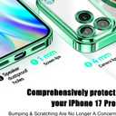 Misscase for iPhone 17 Pro Magnetic Glitter Case Compatible with MagSafe,Full Protection Slim Shockproof Anti-Scratch Case with Camera Lens Protector Plating Bling Dust-Proof Net Green