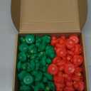 Deekin 100 Pcs Christmas Rubber Duck Bulk 1.57 Inch Small Float Rubber Ducks Mini Xmas for Shower Holiday Party Adult