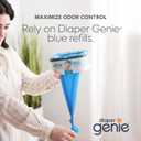 The Diaper Genie Jumbo+ Square Refill, with continuous film, can hold up to 1080 newborn-sized diapers per refill. (Blue)