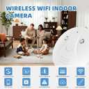 1080P HD Wireless Camera Smoke Detector for Home Security with App Control & Motion Detection,WiFi Indoor Security Camera with Night Vision & Loop Recording for Office,Garage,Shop,Pet
