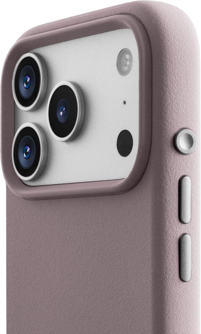 TineeOwl Case for iPhone 17 Pro  MagSafe Compatible, Aluminum Buttons, Camera Control & Rounded Action Button, Slim Textured TPU, Minimalist  DuneX Series (Dusty Lilac)