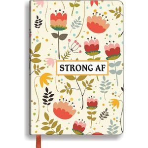 Inspirational Gift Motivational Leather Journal Encouragement Gift Inspirational Lined Journal Notebook Leather Hardcover Notebooks for Writing A5 Notebook (STRONG AF)