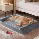 Orthopedic Washable Large Dog Bed for Senior Dog Comfy Sleep
Waterproof Big Soft Pet Couch Bed for Dogs Relax with Removable Cover Supportive Egg Crate Foam Grey 36x27 Inch