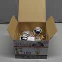 Dimmable Half Chrome Light Bulb, 6W (60W Eqv.), Anti Glare LED Light Bulbs, E26 Silver Dipped Bulb,3000K Soft White G25 Globe Light Bulbs for Bathroom, Vanity, Mirror, 4Pcs