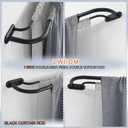 Double Curtain Rod for Windows 84 to 134 Inch,Adjustable Black Wrap Around Curtain Rod with Aluminum Double-deck Finials and Brackets,1"Front and 5/8" Back Blackout Curtain Rod