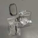 Key Fob Cover with Diamond, Compatible with Kia Cerato Ceed Forte NIRO Sorento Seltos Sportage Soul Telluride, Sparkling TPU Key Case and Elegant Heart Decoration for Women (Silver)