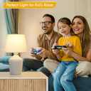 Sucolite Small 11.8'' Table Lamps Set of 2, Bedside Nightstand Lamps for Bedroom Kid’s Room, Cute Desk Lamps with Studded Texture Base for Reading Nursery Living Room Office, White & Beige