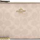 Coach Womens Large Wristlet W Chain (One Size, Sand/Chalk)