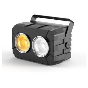 Stage Lights, 180W 2 Eyes LED COB Lights, Cool+Warm White LED Cob,Stage Spotlights with DMX512 & Sound-Activated Control Mode, Stage Lighting for Party Show Wedding Event