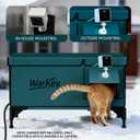 Heated Cat House for Outside Pets in Winter, Heated Outdoor Cat House Weatherproof, Insulated Cat Shelter with Heating Mat (25.6"*16.5"*22.5")