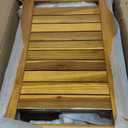 20" Premium Teak Shower Bench with Shelf & Handle, Solid Teak Shower Stool, Durable Waterproof Seat for Inside Shower, Teak Wood Bench for Bathroom, Indoor & Outdoor Use