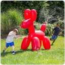 Giant Inflatable Balloon Dog Sprinkler, Fun Summer Backyard Water Game & Splash Toy for Kids, 6 Feet Tall