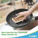 AIDEA Sponges Non Scratch, 24Count, Natural Sponge for Non Stick Cookware, Sponges Kitchen, Cellulose Scrub Sponge for Dishes, Cleaning Power for Kitchen, Bathroom, Household