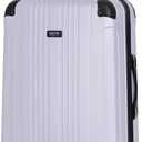 Kenneth Cole REACTION Out of Bounds Lightweight Hardshell 4-Wheel Spinner Luggage, Charcoal, 28-Inch Checked