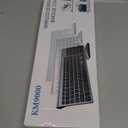 Wireless Keyboard and Mouse Ultra Slim Combo, TopMate 2.4G Silent Compact USB 2400DPI Mouse and Scissor Switch Keyboard Set with Cover, Batteries Included, for PC/Laptop/Windows/Mac - Gold Black