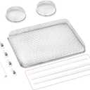 RVGUARD RV Flying Insect Screen, Stainless Steel Mesh RV Furnace Vent Cover with Installation Tool and Silicone Rubber, 2.8 x 1.3 Inch for Furnace Fitting, 8.5 x 6 x 1.3 Inch for Water Heater
