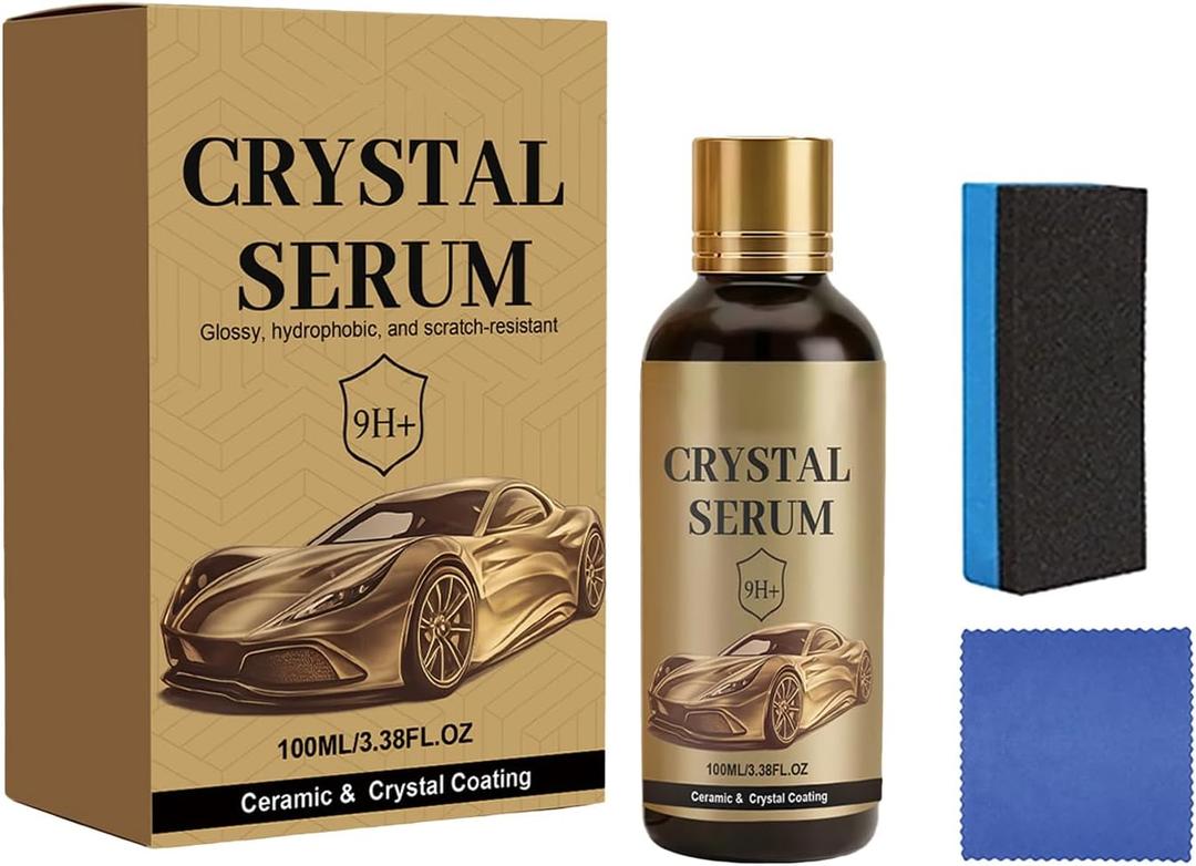 2 x Weslaplus Graphene Ceramic Coating for PTZ Crystal Serum Cars,Wartleves Crystal Serum, 9H Graphene Coating for Auto Car Detailing, Coat Restore for Paint, Glass & Wheel 1pcs