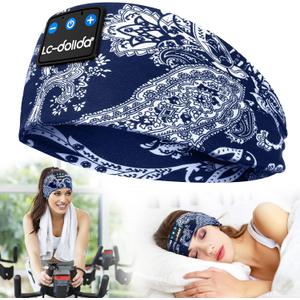LC-dolida Sleep Headphones Bluetooth Headband Sleeping Wireless Headband Headphones with Thin HD Stereo Speakers Perfect for Side Sleepers, Sport, Yoga, Travel